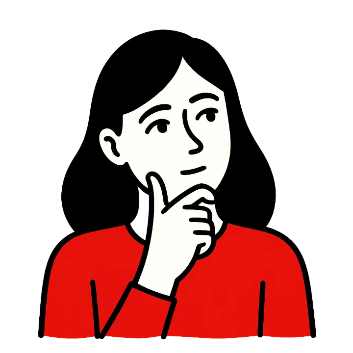A woman resting her chin on her hand, caught in thought
